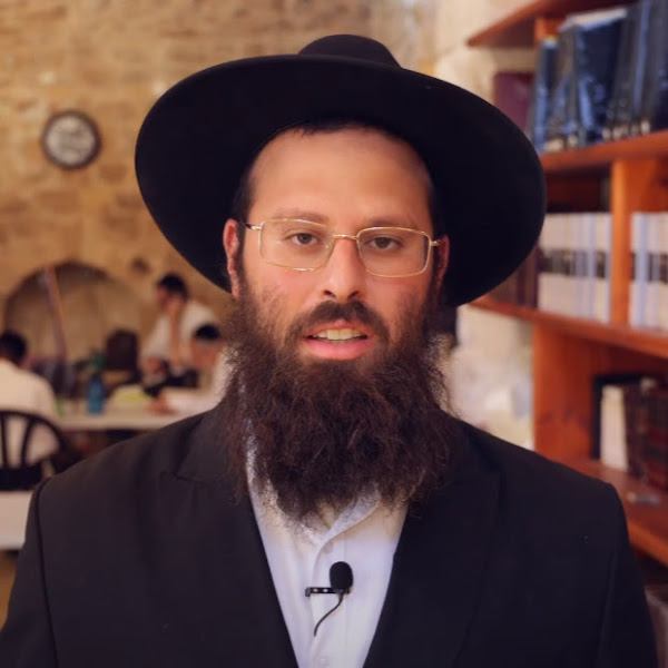 Portrait of Rav Rom Tuvia Leibner in Ohr Zarua's stone Beis Midrash setting